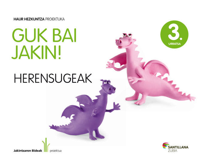 3 URRATSA HERENSUGEAK GUK BAI JAKIN ED12 | AA,VV, | 9788498944303 (Zubia Santillana)