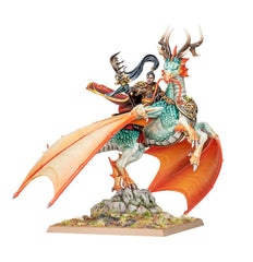 SHUGENGAN LORD ON LONGMA | Líder volador Grand Cathay Warhammer The Old World | Miniatura elite