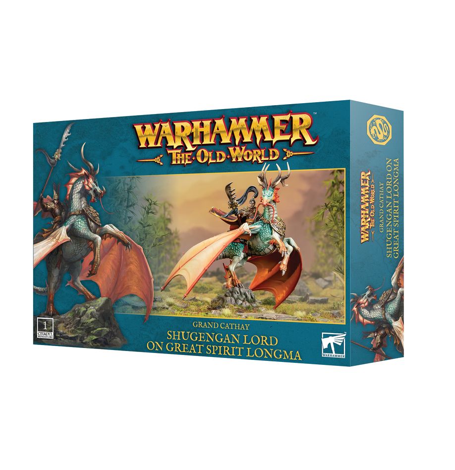SHUGENGAN LORD ON LONGMA | Líder volador Grand Cathay Warhammer The Old World | Miniatura elite