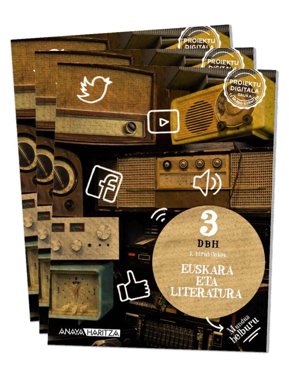 Euskara 3. (3º ESO) Mundua helburu | Anaya Educación | 9788414305249 (ANAYA TEXTO)