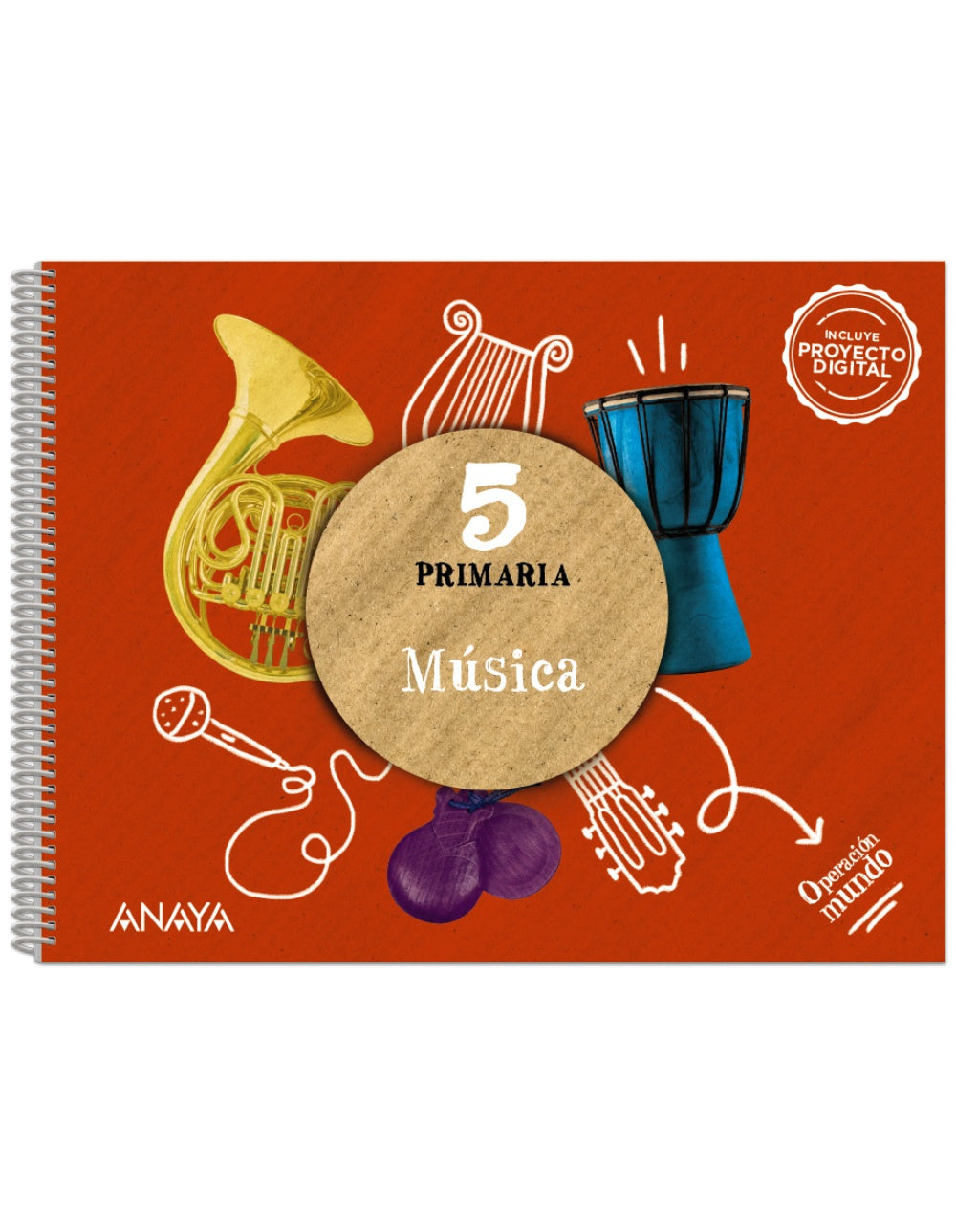 Música 5 (5º Primaria) Operación Mundo | Varios autores | 9788414313046 (ANAYA TEXTO)