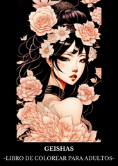 ✅ GEISHAS: Libro de Colorear para Adultos con Dibujos de Geishas estilo Manga y Anime