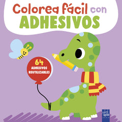 Colorea fácil con adhesivos. Dinosaurio. YOYO (Yoyo) 9788408312093