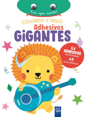 Coloreo y pego adhesivos gigantes. León. YOYO (Yoyo) 9788408266389