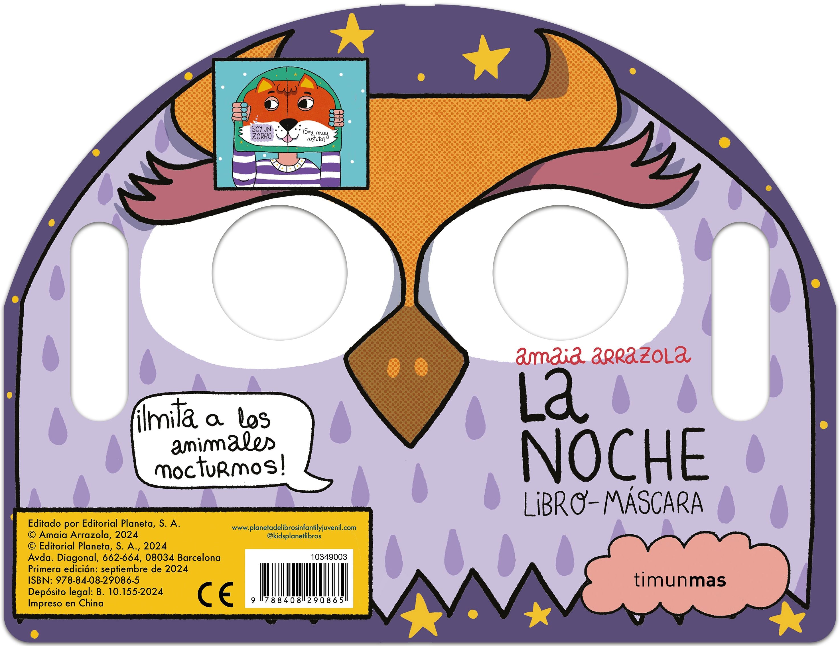 La noche. Libro-máscara. Amaia Arrazola (Timun Mas Infantil) 9788408290865
