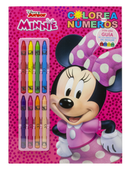 Minnie. Colorea por números con ceras: Con 8 ceras de colores. Disney (Libros Disney) 9788410029552