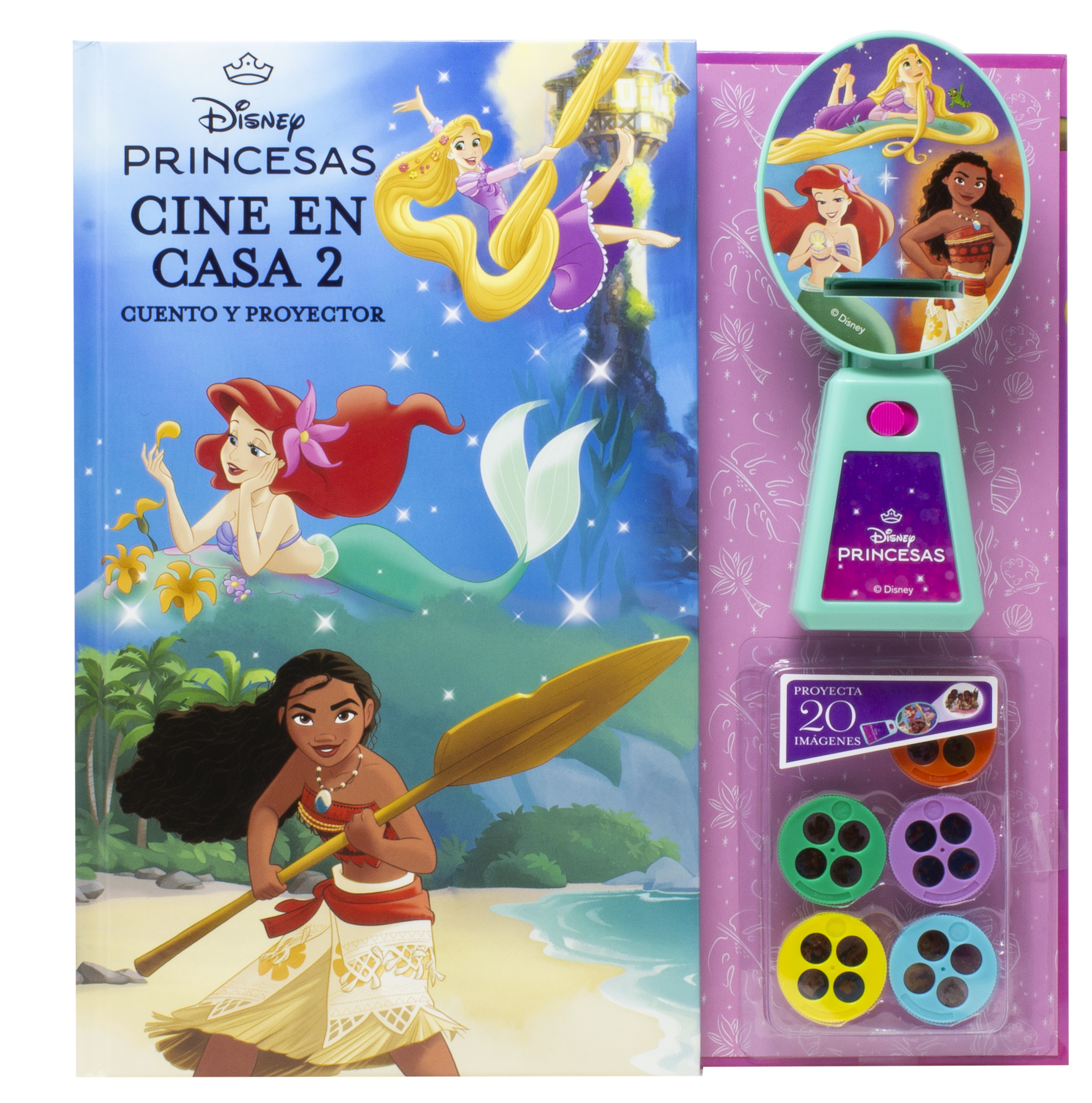 Princesas. Cine en casa 2: Cuento y proyector. Disney (Libros Disney) 9788410029187