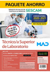 PACK AHORRO TÉCNICO SUPERIOR DE LABORATORIO SESCAM CONVOCATORIA 2020