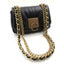 Bolso Caramelo PU negro diseño 20x7x13cm