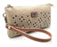 Monedero Neceser Piel con Asa de Mano Laser 19,5x11 Camel CARAMELO