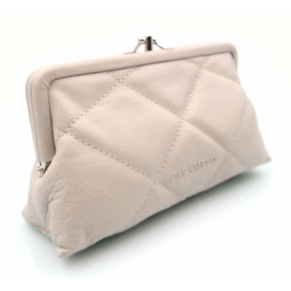 Monedero Boquilla Napa Dibujo Rombo Beige CARAMELO