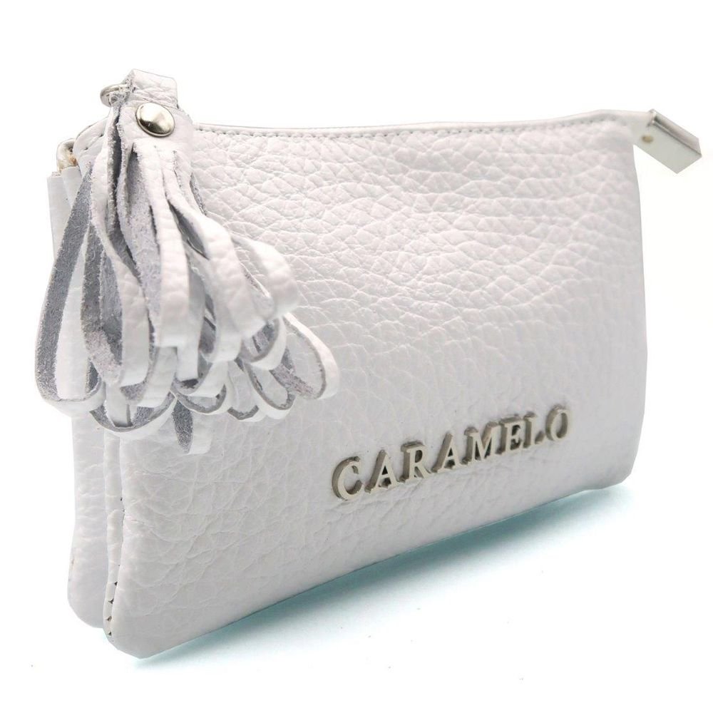 Monedero piel Ungaria Blanco Caramelo Imagen principal del producto