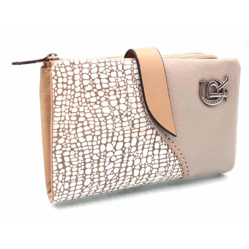 Cartera de Piel Grulla Napa Camel 15,5x9,5 cm