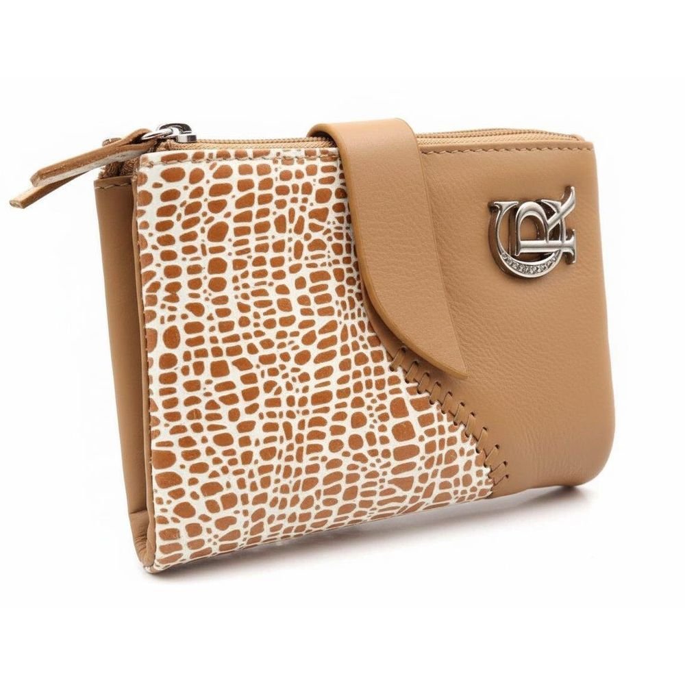 Cartera Piel Grulla Napa Camel 12,5x9 cm