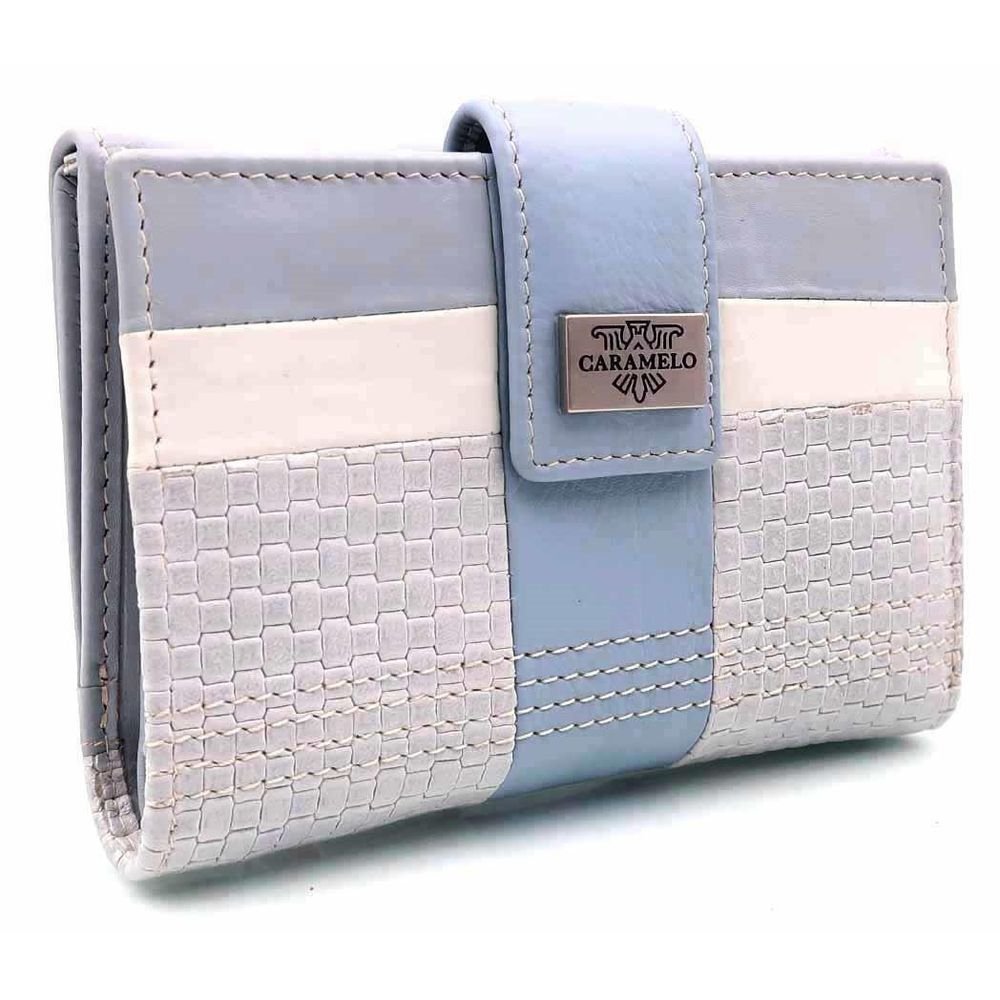 Cartera piel trenzado Napa azul CARAMELO