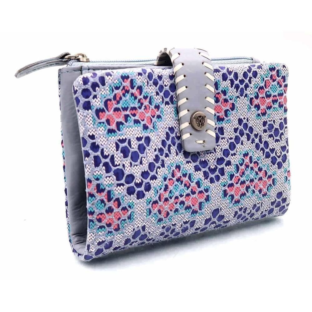 Cartera de Piel Print Napa Azul CARAMELO Imagen principal del producto