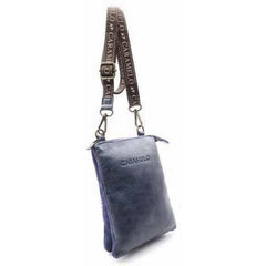 BOLSITO PIEL CON BANDOLERA ANCHA VEGETAL AZUL | CARAMELO | 1 UNIDAD | 82212544