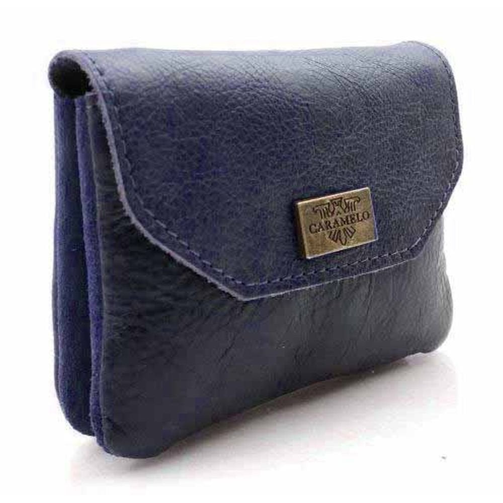 MONEDERO PIEL PEQUEÑO SOLAPA VEGETAL AZUL | CARAMELO | 1 UNIDAD | 82216504 Imagen principal del producto