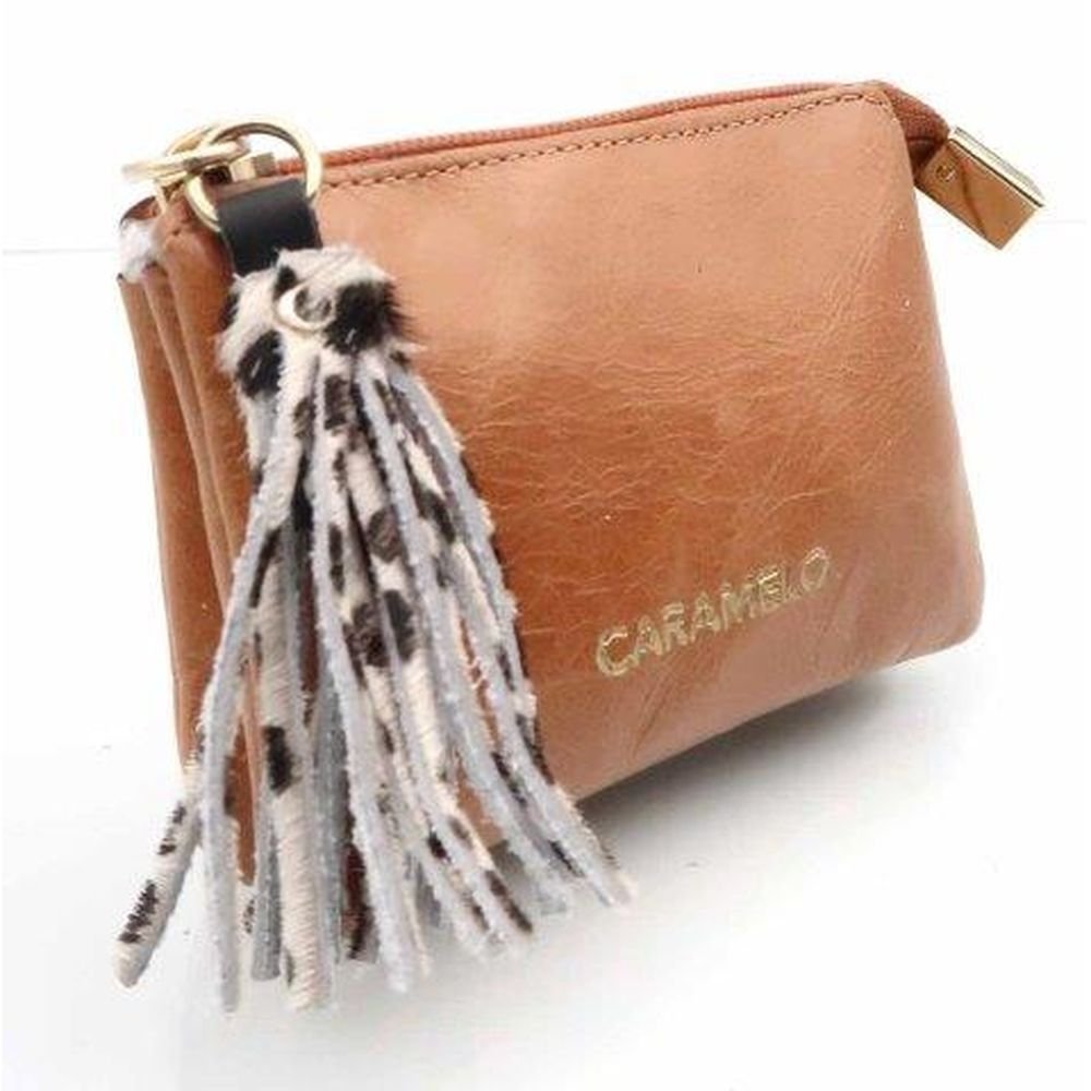 MONEDERO PIEL ATHENE CON ADORNO FLECOS CREMALLERA CUERO | CARAMELO | 1 UNIDAD | 82285364 Imagen principal del producto