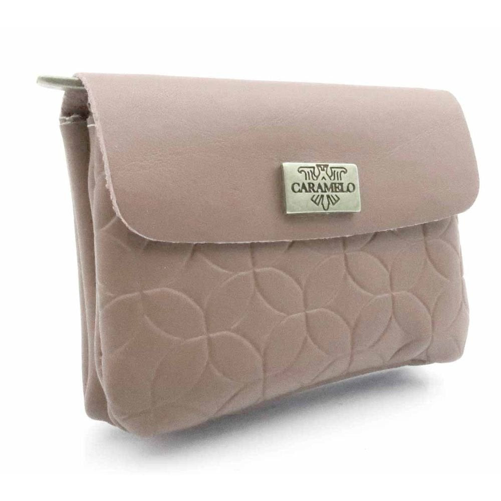 MONEDERO PIEL CIRCULOS DOBLE CON SOLAPA CAMEL | CARAMELO | 1 UNIDAD | 82299910 Imagen principal del producto