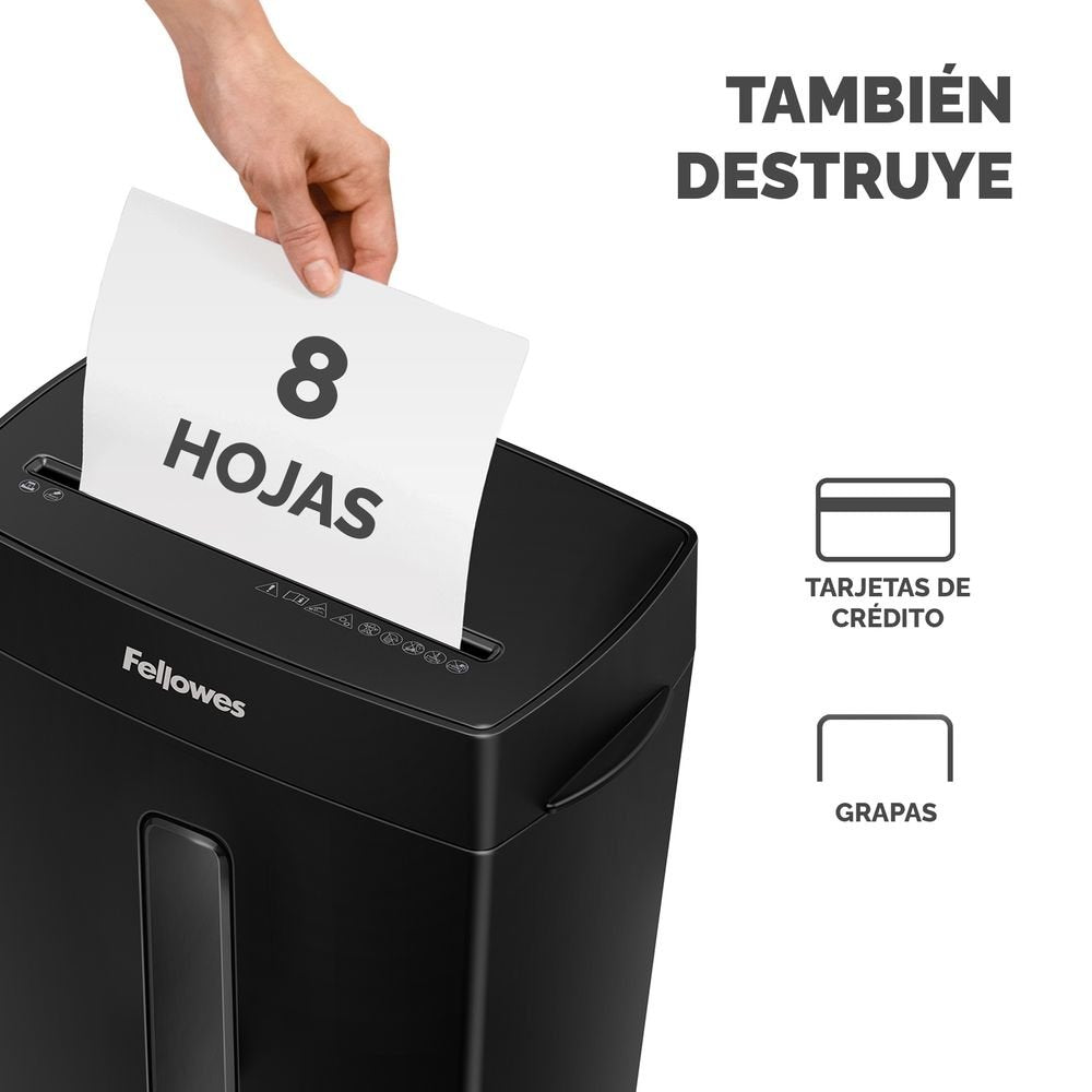 Destructora Fellowes P42C 8 hojas seguridad P4