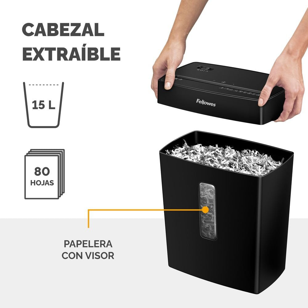 Destructora Fellowes P42C 8 hojas seguridad P4