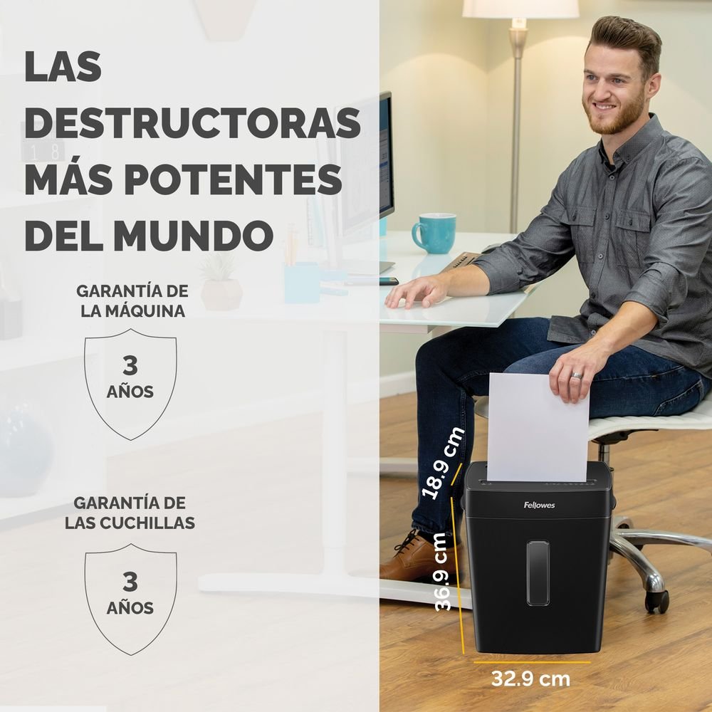 Destructora Fellowes P42C 8 hojas seguridad P4
