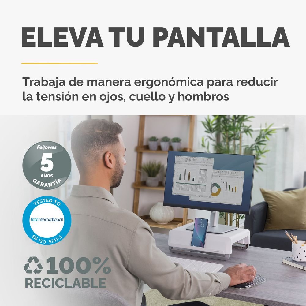 Elevador para monitor Breyta Blanco Fellowes