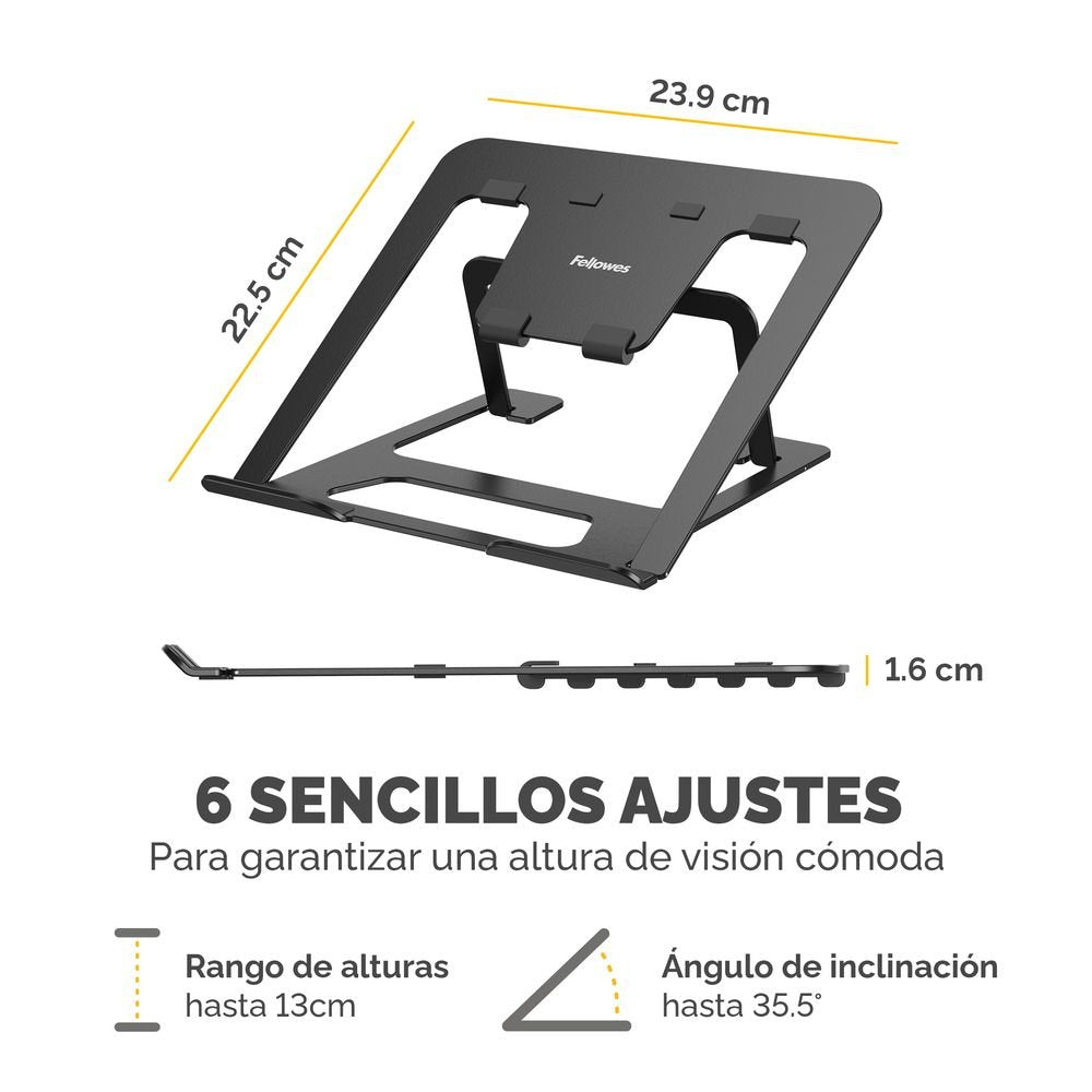Elevador para portátil Alumia Negro - Fellowes