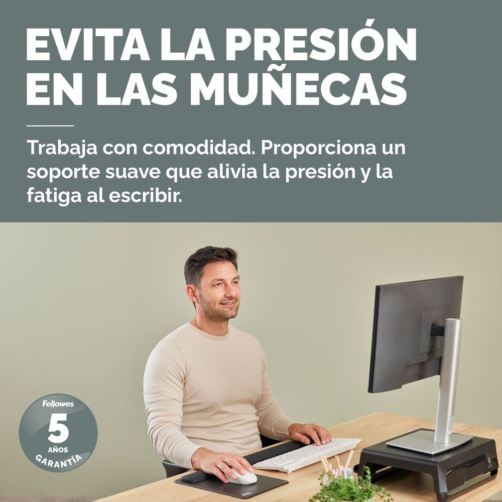 Reposamuñecas para teclado Breyta Negro - Fellowes