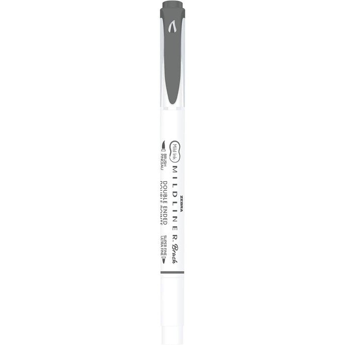 Rotulador Zebra Mildliner Doble Punta Pincel Gris Oscuro | Zebra Pen | Pack 10 Unidades Imagen principal del producto