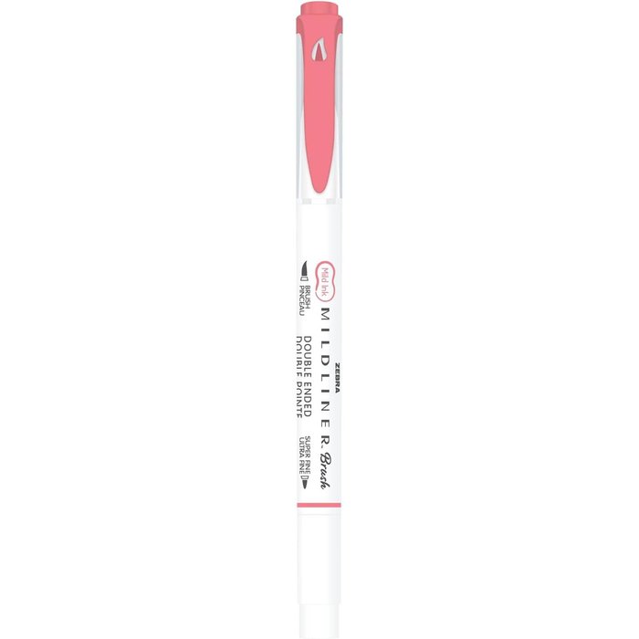 Rotulador Zebra Mildliner Doble Punta Pincel Friendly Coral | Zebra Pen | Pack 10 Unidades Imagen principal del producto