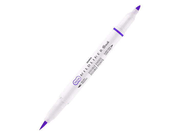 Rotulador Zebra Mildliner Doble Punta Pincel Refresh Lavanda | Zebra Pen | Pack 10 Unidades Imagen principal del producto