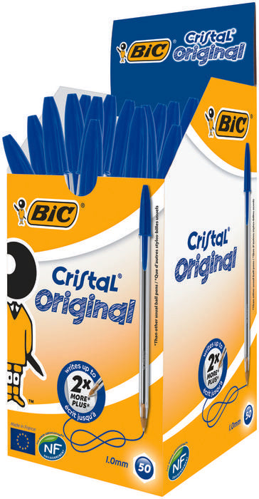 BOLIGRAFO BIC CRISTAL AZUL | 50 UNIDADES | (BIC) Imagen principal del producto