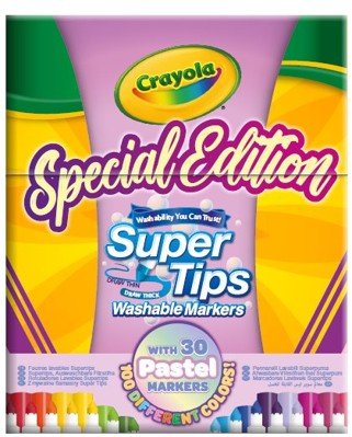 Rotuladores Punta Super Tips Lavables Colores Pastel Crayola