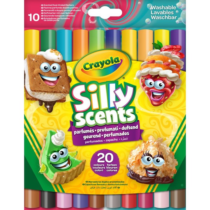 Los Olorosos 10 Rotuladores Lavables Perfumados Punta Doble | Crayola | Pack 1 Unidades