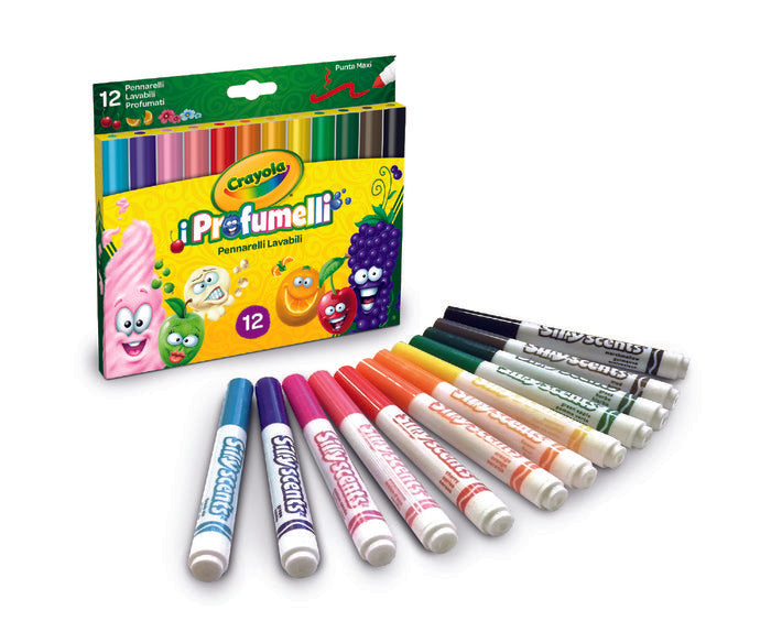 Los Olorosos 12 Rotuladores Lavables Perfumados Maxi Punta | Crayola | Pack 1 Unidades