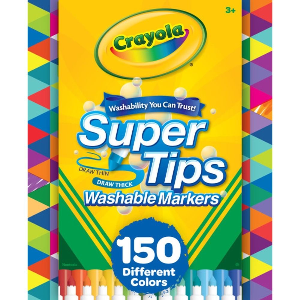 Rotulador Crayola Super Tips 150 Colores Surtidos Imagen principal del producto