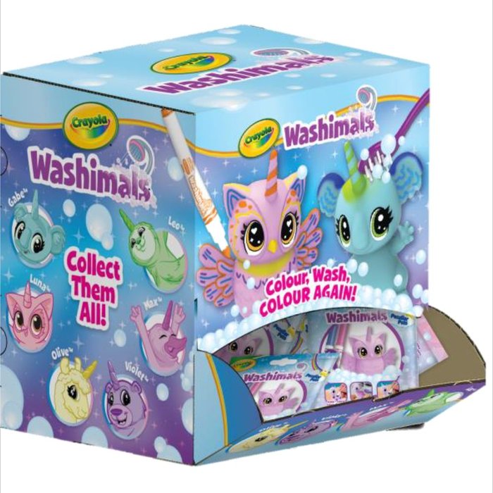 EXPOSITOR 24 WASHIMALS PETS6 MODELOS PASTEL SERIE 4 | CRAYOLA | 1 UNIDAD | 71662302405 Imagen principal del producto