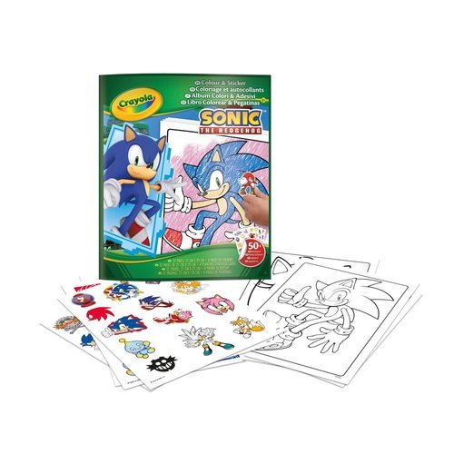 Libro para colorear y stickers Sonic Crayola