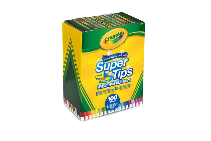 Rotulador Crayola Supertips 100 Colores Surtidos | Crayola | Pack 1 Unidades