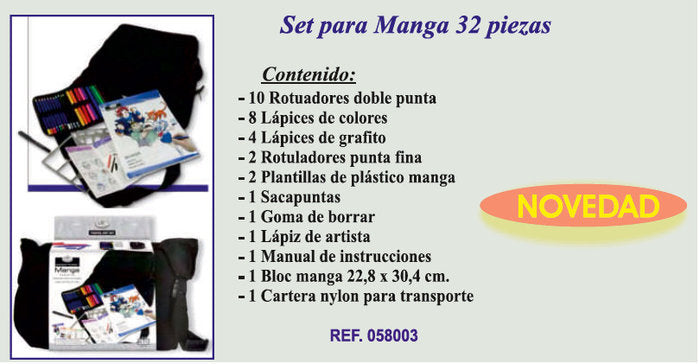 SET PARA MANGA 32 PIEZAS | 1 UNIDADES | (MICHEL PAPELES ESPECIALES)