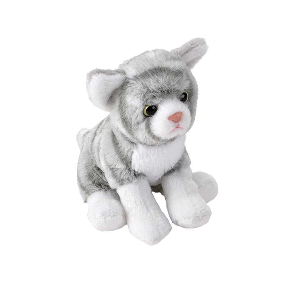 PELUCHE POCKETKINS-ECO GATO GRIS ATIGUADO | WILD REPUBLIC | 1 UNIDAD | 92389278156