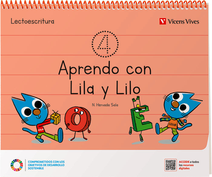 APRENDO CON LILA Y LILO CUADERNO 4. Aa. Vv. (Editorial Vicens Vives) 9788468282886 Imagen principal del producto