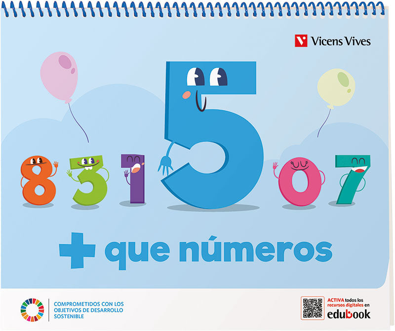 + QUE NUMEROS CUADERNO 5. Aa. Vv. (Editorial Vicens Vives) 9788468282985 Imagen principal del producto