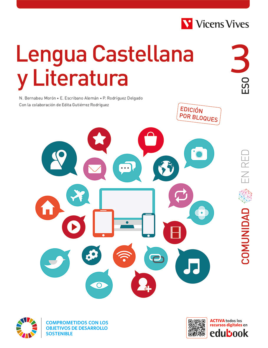 Lengua Castellana y Literatura 3 Catalunya. (Comunidad en Red). Edición por bloques. Aa. Vv. (Editorial Vicens Vives) 9788468286280 Imagen principal del producto