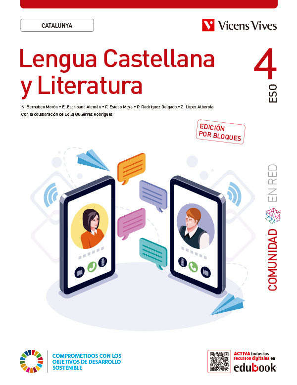 Lengua Castellana y Literatura 4. (Comunidad en Red). Edición por bloques. Cataluña.. Aa. Vv. (Editorial Vicens Vives) 9788468294421