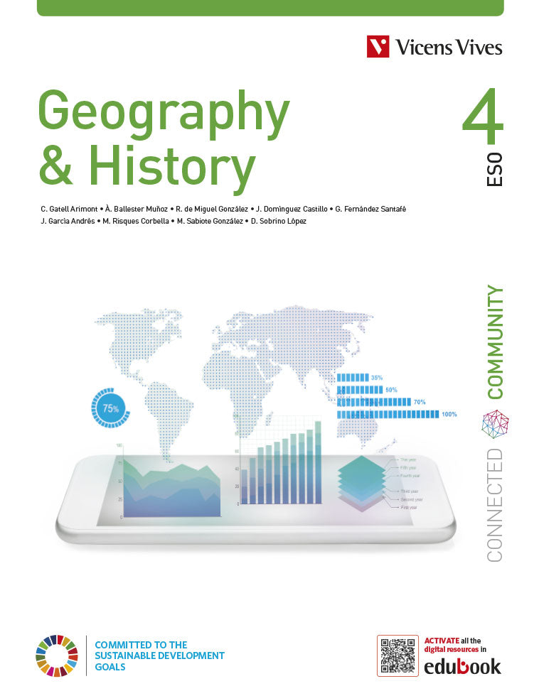 Geography & History 4 (Connected Community). Aa. Vv. (Editorial Vicens Vives) 9788468288024 Imagen principal del producto