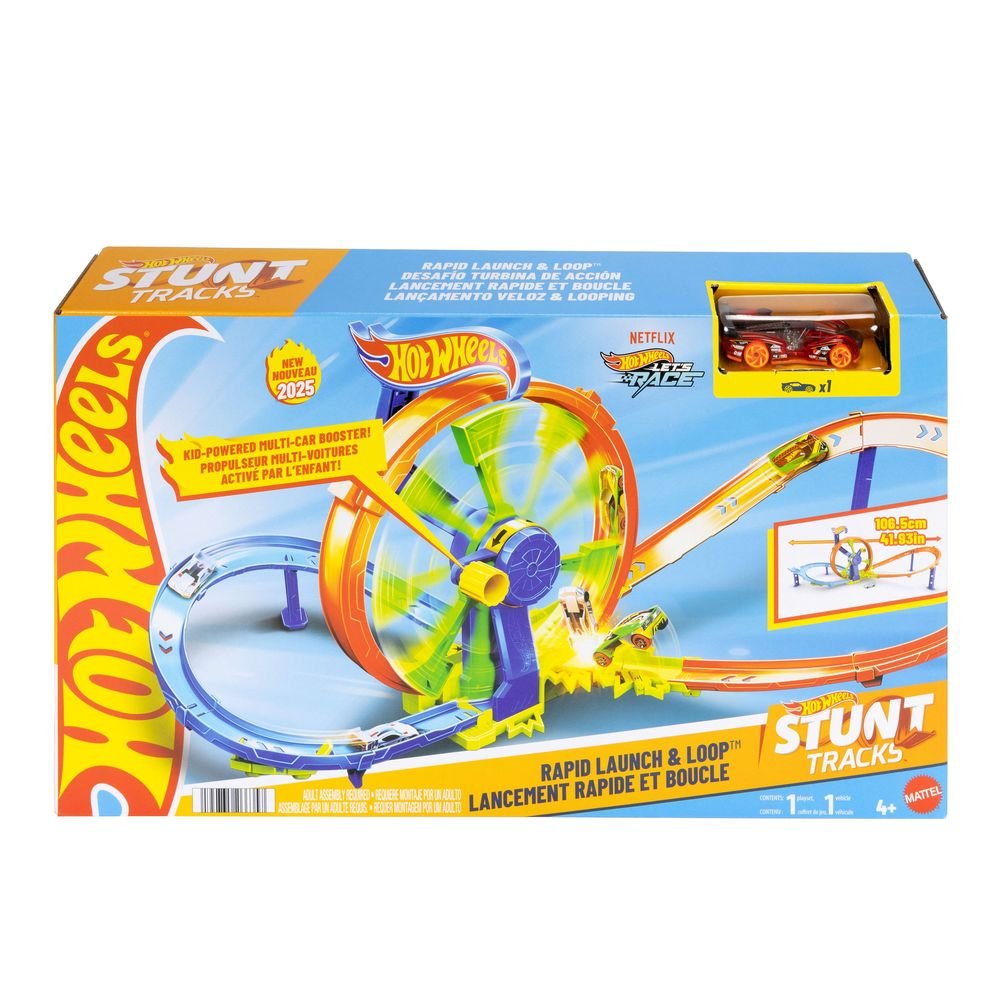 HOT WHEELS RETO TURBINA PISTA PARA COCHES DE JUGUETE | HOT WHEELS MATTEL | 1 UNIDAD | 194735266357