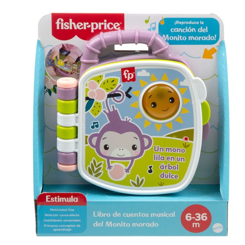 Libro musical Mono morado en Español Fisher-Price Mattel